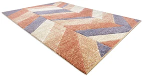 Tappeto FEEL 5673/17931 a spina di pesce beige/terracotta/violet