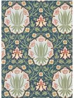 Morris & Co Carta da parati Iris & Rose - Indigo/ Thyme