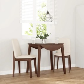 Sedie Da Pranzo Con Cuscini 2pz Marrone Legno Massello Di Hevea /