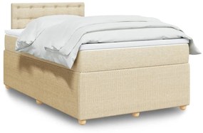 Giroletto A Molle Con Materasso Crema 120x200 Cm İn Tessuto /