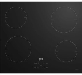 Beko - HII64401QT: Piano a Induzione, 4 Zone, 60 cm. Colore del prodotto: Nero, Posizionamento dell'apparecchio: Da incasso, Dimensione della
