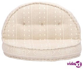 vidaXL Pouf 100x20 cm in Tessuto Beige