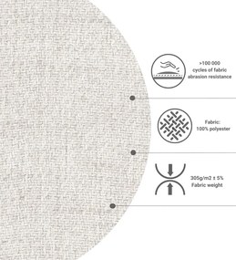 Letto singolo imbottito crema 80x200 cm Scala - Maison de Rêve