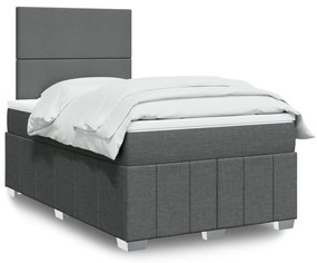 Giroletto A Molle Con Materasso Grigio Scuro 120x190cm Tessuto /