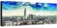 Stampa su tela Panorama Londra dall'alto, multicolore 140 x 70 cm