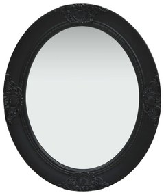 Specchio Da Parete Stile Barocco 50x60 Cm Nero /