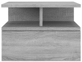 Comodini pensili grigio sonoma 2pz 40x31x27cm legno multistrato