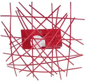 Tosel  Lampadari, sospensioni e plafoniere Plafoniera rettangolare metallo rosso  Tosel