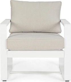 Poltrona da esterno bianca in metallo Merrigan – Bizzotto