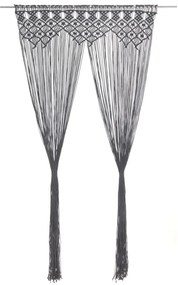 Tenda Macramè Antracite 140x240 Cm İn Cotone /