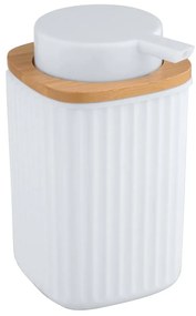 WENKO 25294100 - Dispenser di sapone ROTELLO 8,9x12,7 cm bianco/marrone