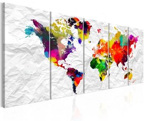 Quadro World on Paper  Colore colorful, Dimensioni e Misure 200x80