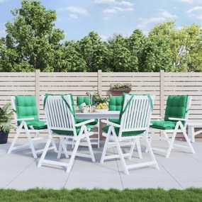 Cuscini Per Sedia Schienale Basso 6 Pz Verdi İn Tessuto Oxford /