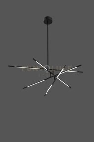 Tubular   lampadario tubolare 8lt nero  matto, led 400w, 3200lm, 30...