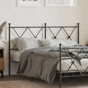 Testiera İn Metallo Nero 140 Cm /