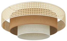 Brilagi - Plafoniera LED CEDAR LUNETA LED/26W/230V rattan/marrone/crema
