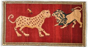 Gabbeh Tappeto persiano 200 x 110 Rosso (Iran) Annodato A Mano