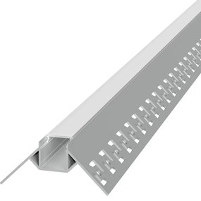 Profilo da Incasso per Cartongesso ad Angolo Esterno per strisce LED Variante Lunghezza 2 Metri