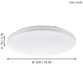 Eglo 97873 - Plafoniera LED FRANIA LED/33,5W/230V