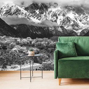 Fotomurale – Paesaggio montano unico in bianco e nero