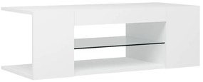 Mobile porta tv con luci led bianco 90x39x30 cm