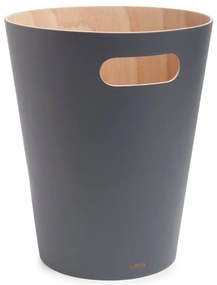 Cestino in legno grigio scuro da 7,5 l Woodrow - Umbra