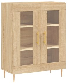 Credenza Rovere Sonoma 69,5x34x90 cm in Legno Multistrato