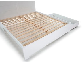 Letto matrimoniale bianco con contenitore con griglia 160x200 cm Gabi - Marckeric