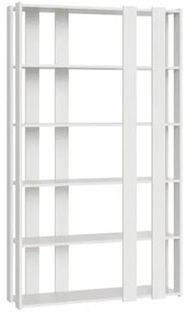 Libreria in legno Bianco frassino 120x204h cm con 8 fasce - KATO E SMALL