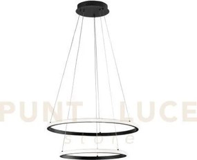Lampadario a sospensione led axis nera 31w 3360lm cct 3000 4000 650...