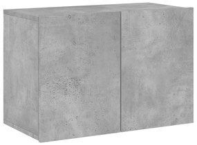 Mobile tv a parete grigio cemento 60x30x41 cm