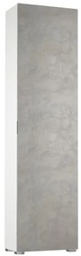 Scarpiera  1 anta doppia profondità L 50 x H 183 x P 30 cm 16 paia, bianco