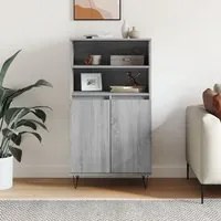 Credenza Grigio Sonoma 60x36x110 cm in Legno Multistrato 831490