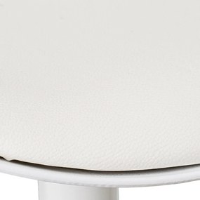 Sgabelli da bar bianchi ad altezza regolabile in similpelle in set di 2 (altezza seduta 56,5 cm) - Casa Selección