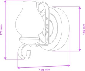 Brilagi - Applique ROATA APLICA 1xE14/40W/230V faggio/noce