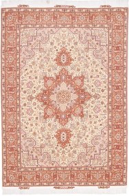 Tabriz Tappeto 210x150 Rosa (Iran) Annodato A Mano
