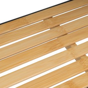 Scaffale nero e color legno naturale in bambù 41x77 cm - Casa Selección