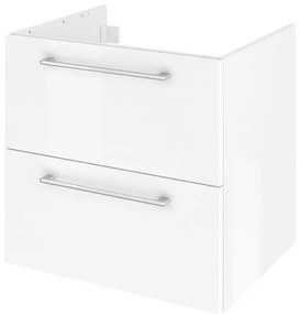 Mobile da bagno sotto lavabo SENSEA Remix bianco laminato lucido L 60 x H 58 x P 46 cm 2 cassetti, lavabo non incluso