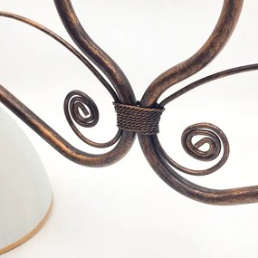 Lampadario a sospensione con catena RETRO 2xE27/60W/230V rame/patina