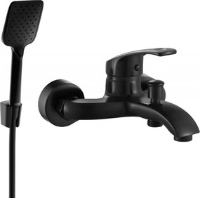 Mexen Fabia R62 rubinetto da vasca con set doccia, nero - 74653R62-70