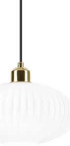 Lampadario a sospensione con filo HARMA 1xE27/15W/230V diametro 25 cm bianco/oro