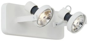 Faretto da soffitto di design bianco GU10 70mm 2-luci regolabile - Vo