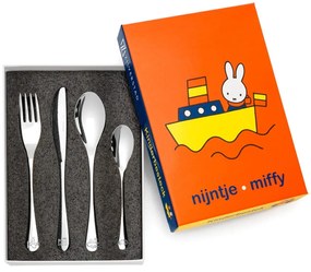 Posate per bambini in acciaio inox argento 4 pezzi Miffy - Zilverstad