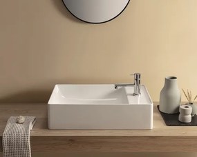 Ceramica Globo T-Edge Lavabo 55x35 Da Appoggio in ceramica Bianco