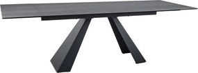 Tavolo allungabile Salvadore Ceramic grigio PIETRA DI SAVOIA/nero opaco - L160-240 cm
