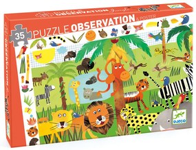 Un puzzle e un gioco di osservazione - giungla - 35 pezzi