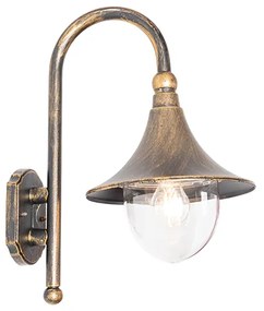 Lampada da parete per esterni classica oro antico IP44 - Daphne