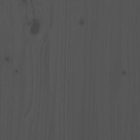 Testiera per letto grigia 96x4x110 cm in legno massello di pino