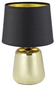 Lampada Da Tavolo Moderna Manalba 1 Ceramica Oro 1 Luce E14