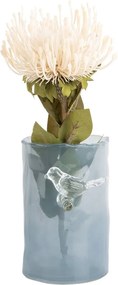 Vaso blu in vetro (altezza totale 15 cm) Bird On Branch – PT LIVING